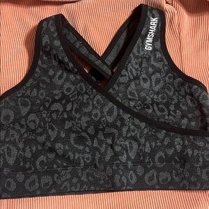 Gymshark Black Leopard Print Sports Bra